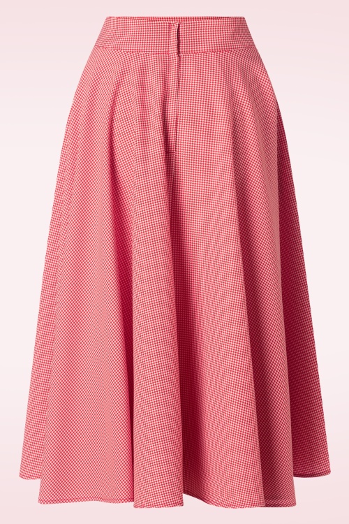 Banned Retro - Sailing Breeze Swing Skirt in Red 2