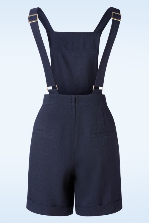 Banned Retro - June Playsuit in Navy 2