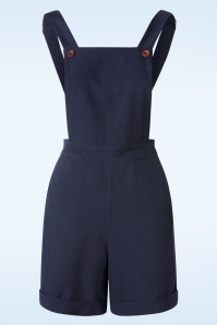 Banned Retro - June Playsuit in Navy