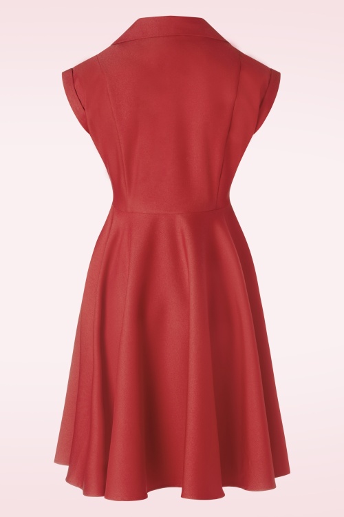 Banned Retro - Doll Swing Dress in Red 2