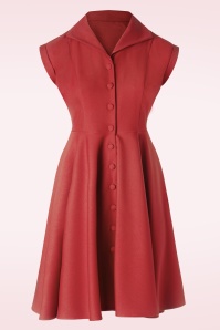 Banned Retro - Doll Swing Dress in Red