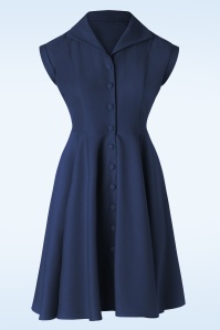 Banned Retro - Doll swing jurk in marineblauw