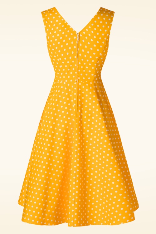 Banned Retro - Summer Spot swing jurk in geel 2