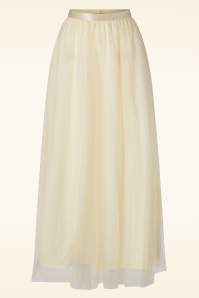 Vintage Chic for Topvintage - 40s Irene Flower Cross Over Swing Dress in Silky Cream