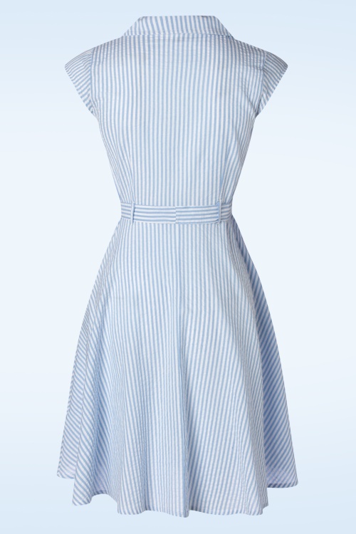 Circus - Ava Striped Dress in Light  Blue 2
