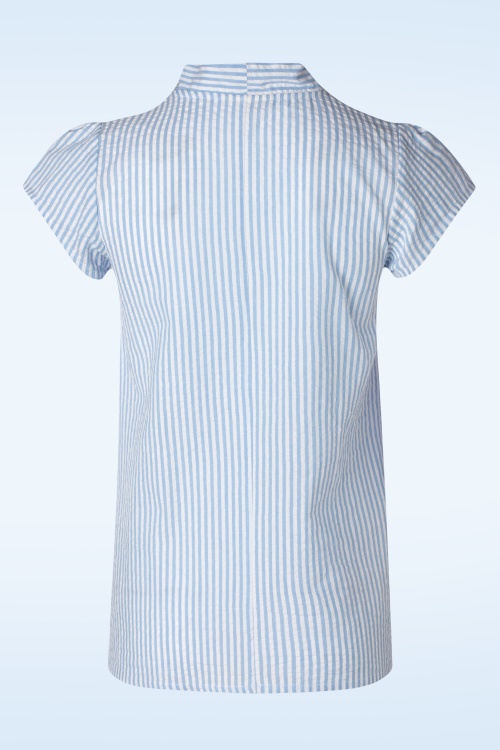 Circus - Anna Striped Top in Light Blue 2