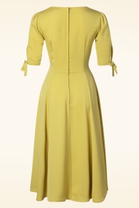 Banned Retro - Bella swing jurk in geel 2