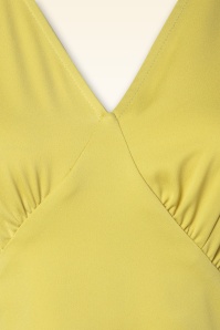 Banned Retro - Bella swing jurk in geel 3