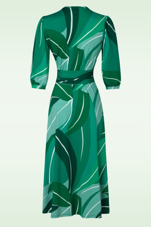 K-Design - Shelley Crossover midi jurk in groen 3