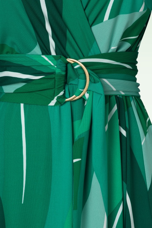 K-Design - Shelley Crossover midi jurk in groen 4