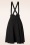 Vixen - Pinstripe Suspender Swing Skirt in Black 2