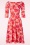 Vintage Chic for Topvintage - Robe corolle fleurie Nina en rouge