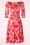 Vintage Chic for Topvintage - Nina Flower Swing Kleid in Rot 2