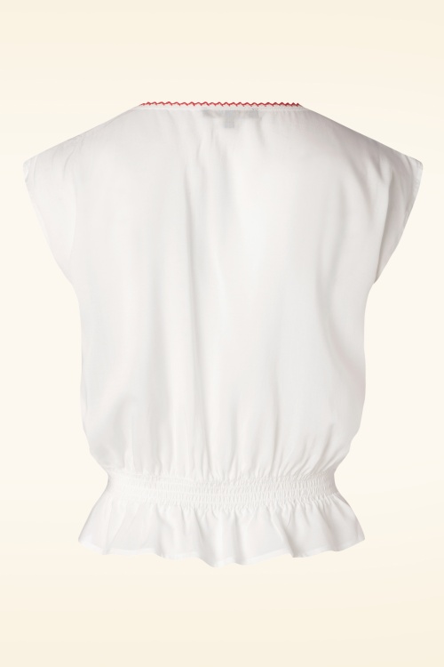 King Louie - Selly Citrine Stickerei Top in Creme 4