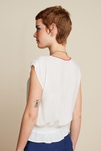 King Louie - Selly Citrine Stickerei Top in Creme 3