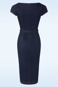 Rock-a-Booty - Lilly Pencil Dress in Classic Denim 4