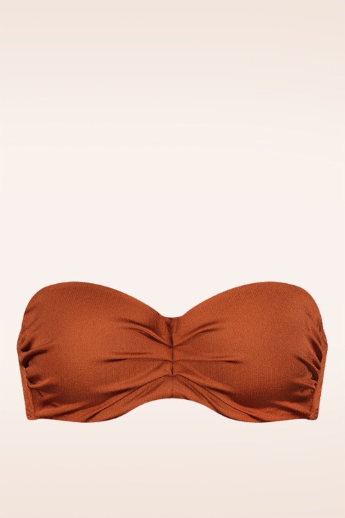 Cyell - Treasure Padded Bikini Top in Cedar Brown 5