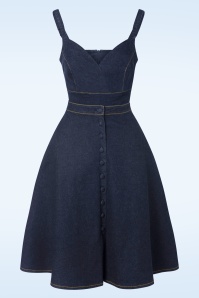 Rock-a-Booty - The Cindy Playsuit with Overskirt in Classic Denim 3