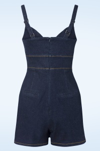 Rock-a-Booty - The Cindy Playsuit with Overskirt in Classic Denim 7
