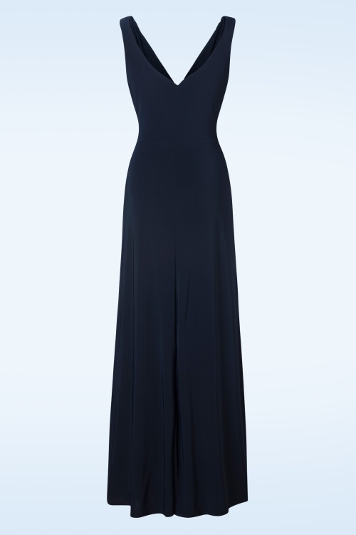 Vintage Chic for Topvintage - Macey Maxi Dress in Navy 3