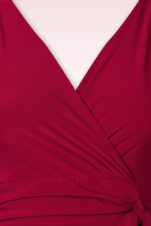 Vintage Chic for Topvintage - Desiree pencil jurk in rood 4