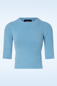 Collectif Clothing - Haut tricoté douillet Chrissie en bleu clair