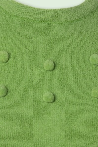 Collectif Clothing - Haut tricoté à pompons Barbara en vert 3