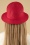 Bronté - Julia Straw Cloche hoed in rood 4