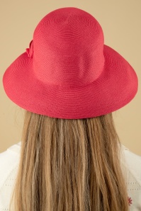 Bronté - Chloé Travel Hat in Coral Red 4