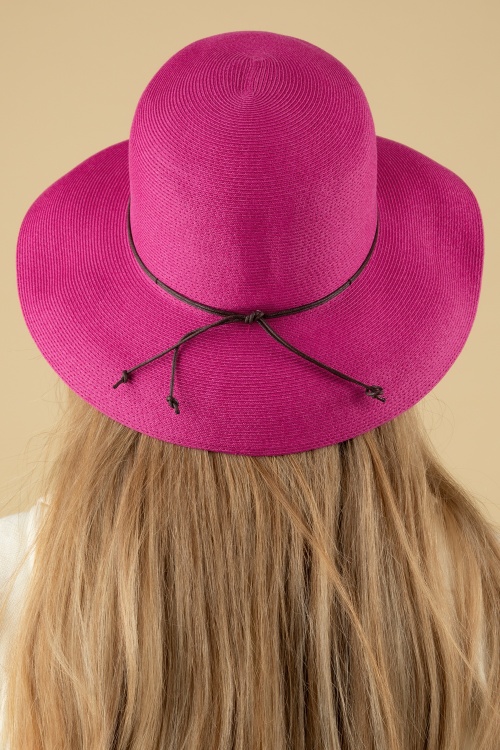 Bronté - Anna Travel Hat in Fuchsia 2