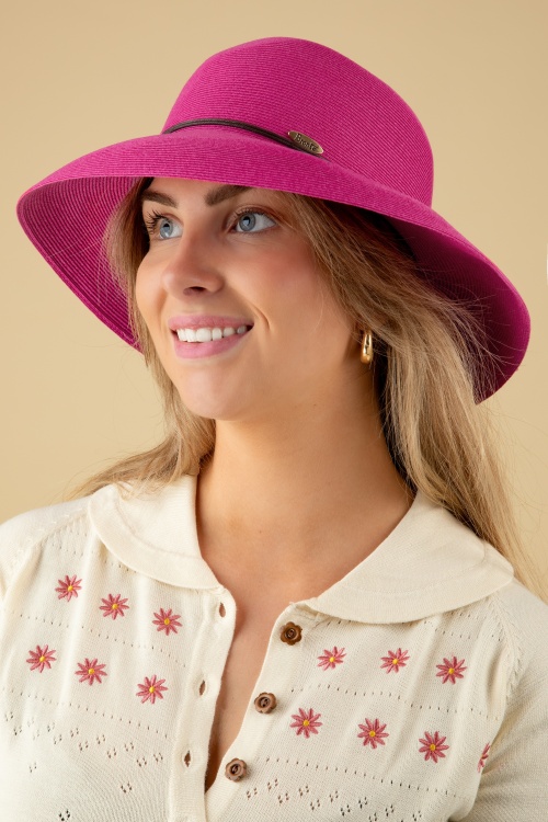 Bronté - Anna Travel Hat in Fuchsia