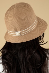 Bronté - Diana Straw Cloche Hat in Sand 2