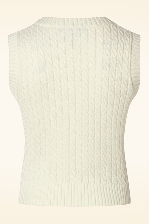 Collectif Clothing - Willa Knitted Spencer in Cream 2