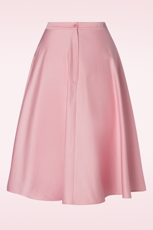 Collectif Clothing - Cupid Swing Skirt in Light Pink 2