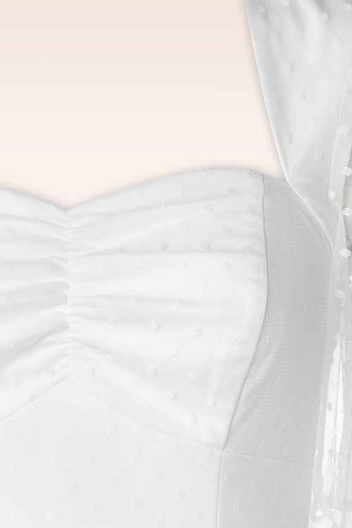 Topvintage Boutique Collection - Exklusiv von Topvintage ~ Holly Bridal Swing Kleid in Weiß 7