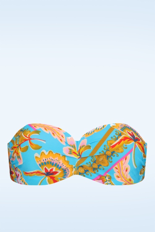 Cyell - Orient Padded Bikini Top in Blue 6
