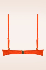 Cyell - Satin Padded Bikini Top in Orange 3