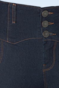 Collectif Clothing - Rebel Katie Denim Jeans in Marineblau 3
