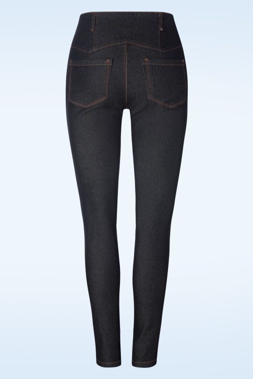 Collectif Clothing - Rebel Katie Denim Jeans in Black 2