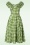 Collectif Clothing - Dolores Daisy Garden swing jurk in groen