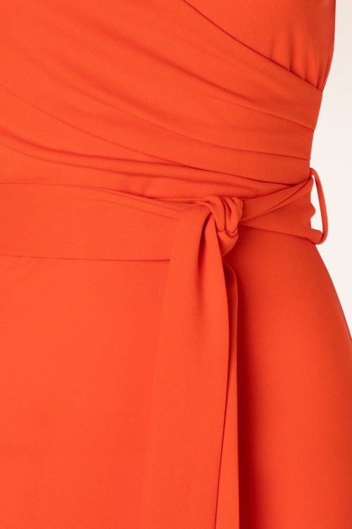 Vintage Chic for Topvintage - Evie Pencil Dress in Orange 3