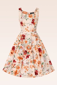 Hearts & Roses - Yasmin Floral Swing Dress in Soft Peach 4