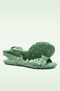 Sunies - Flexi Butterfly Flipflop sandaaltjes in glossy groen 4