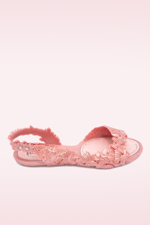 Sunies - Flexi Butterfly Flipflop Sandals in Glossy Rose 4
