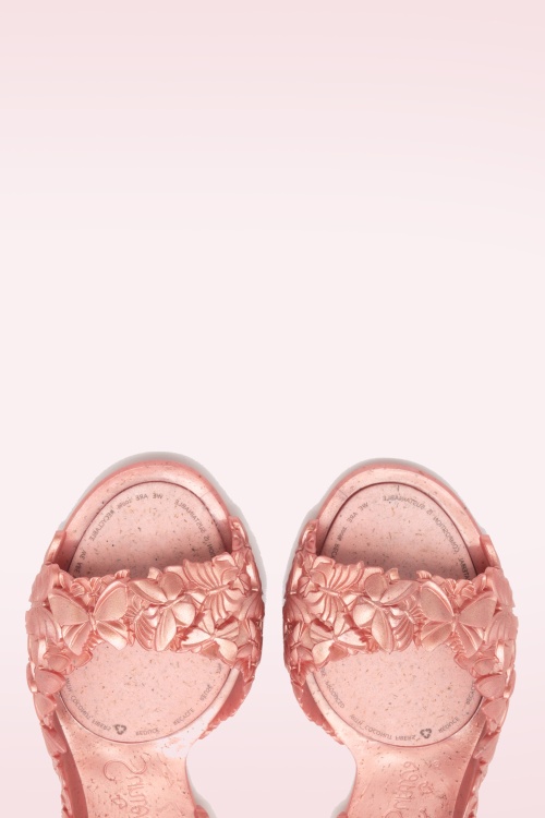 Sunies - Flexi Butterfly Flipflop Sandals in Glossy Rose 3