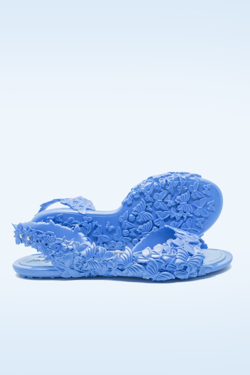 Sunies - Flexi Butterfly Flipflop Sandalen in Glossy Blau 4