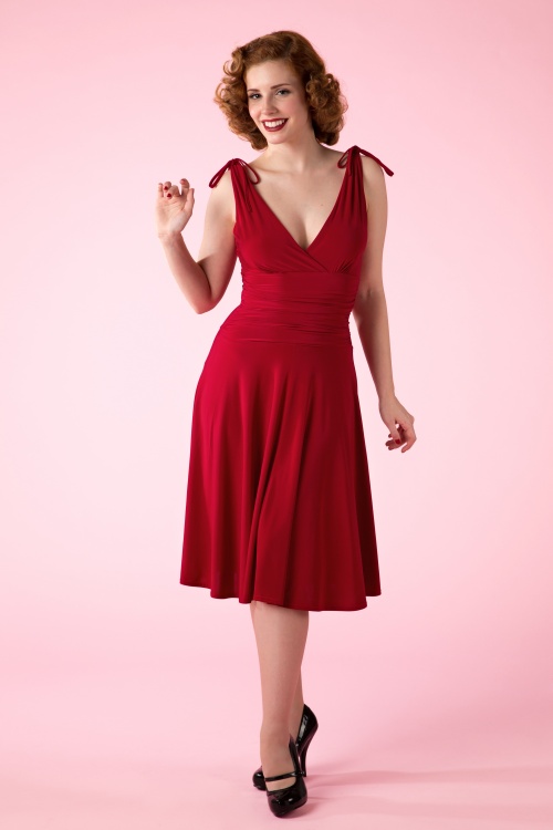 Vintage Chic for Topvintage - 50s Grecian Dress in Atlas Red 2