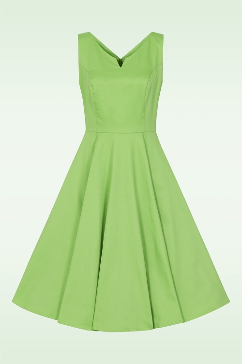 Hearts & Roses - Greta Swing Dress in Green 2