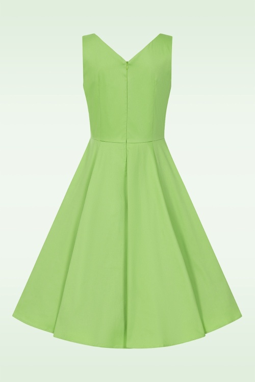 Hearts & Roses - Greta Swing Dress in Green 3