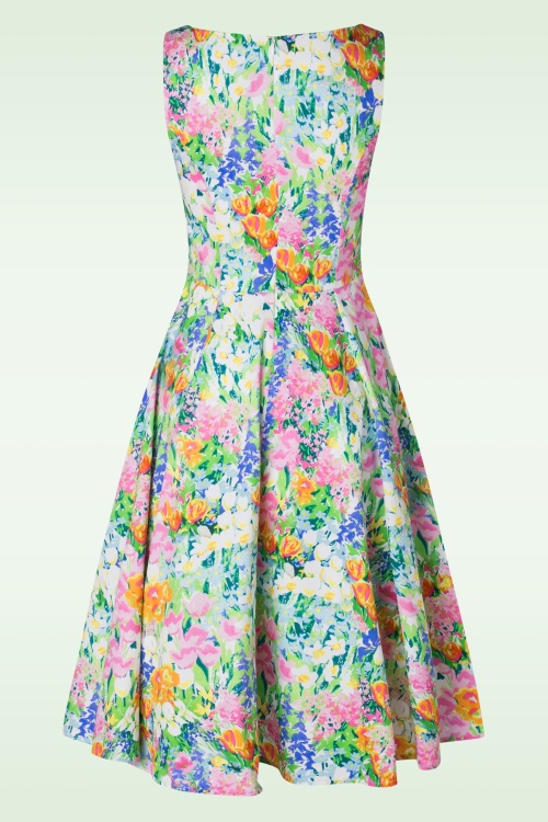 Hearts & Roses - Goldie Floral Swing Dress in Multi 2